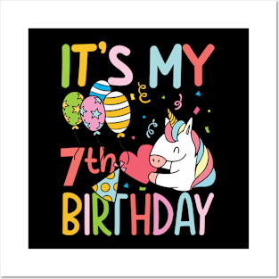 It's My 7th Birthday - Unicorn Posters and Art